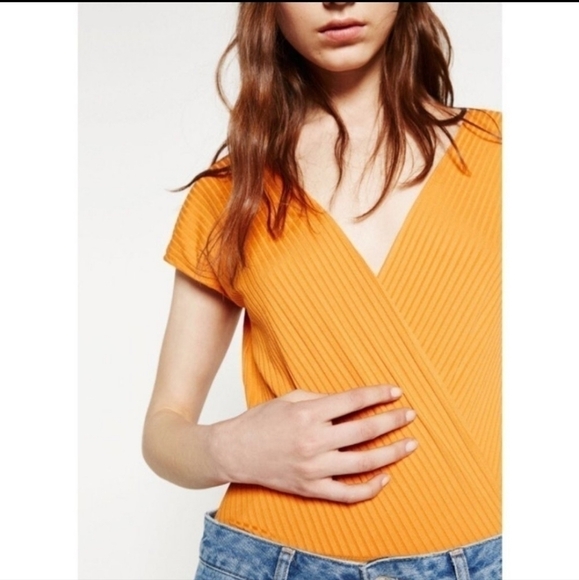 Zara Collection Ribbed Bodysuit S Small - Picture 1 of 7